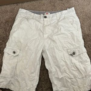 White Levi shorts